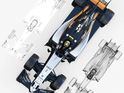 Force India VJM09 Low-poly 3D model
