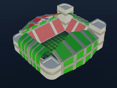 Football Stadium - Iranian Low-poly 3D model