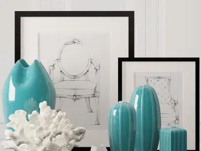 Decoration set by Kelly Hoppen 2 3D model