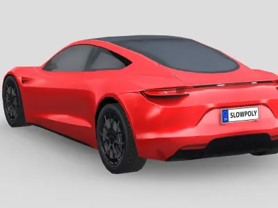 Tesla Roadster 2020 Low-poly 3D model