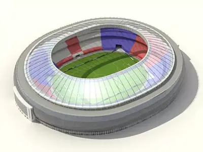 Soccer Stadium 3D model purchase