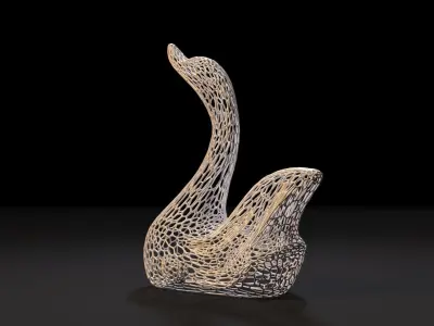 Swan lamp 3D print model