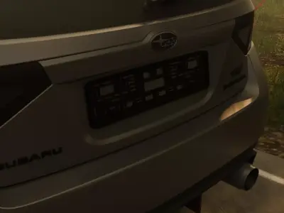 Blank License Plate Low-poly 3D model