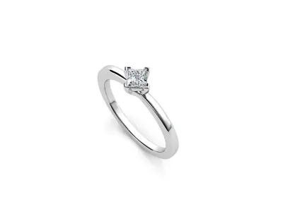 ZDR079 solitaire diamond engagement ring 3D print model