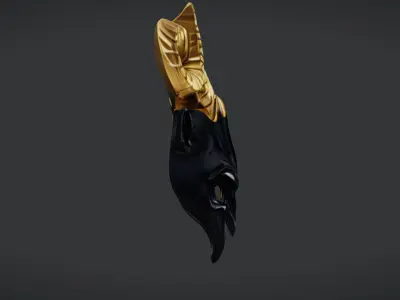 Majestic Ram-Themed Mask Low-poly 3D model