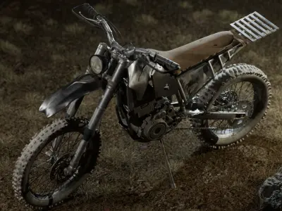 Motorcycle KTM 525 EXC from Daryl Dixon Walking Dead 3D model