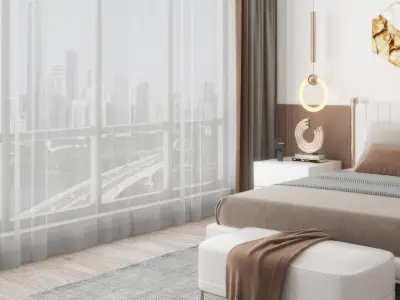 decoration Home bedroom villa Nordic 3D model