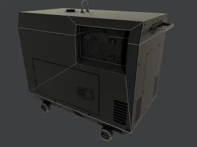 Diesel generator Low-poly 3D model