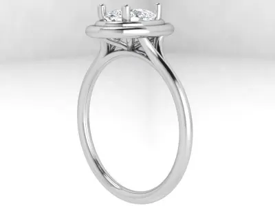 Pear Diamond Ring 4301 3D print model