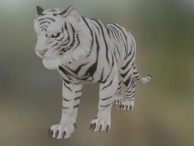 tiger rigged Low-poly 3D model