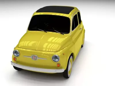 Fiat Nuova 500D 1960 Low-poly 3D model
