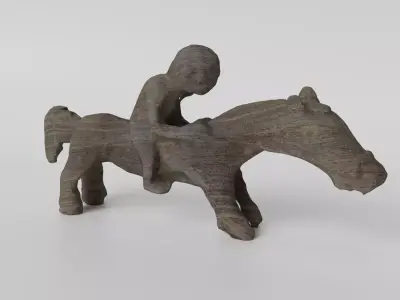 Horseman wood  Free 3D model