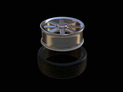 4 PACK WHEELS CUSTOM MODEL CAR RIMS WITH TIRE Free 3D print model