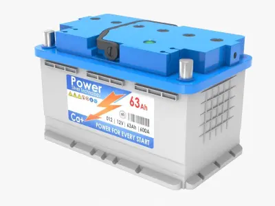 Battery Low-poly 3D model