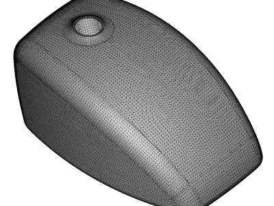 Premium Brass Bike Fuel Tank 3D model