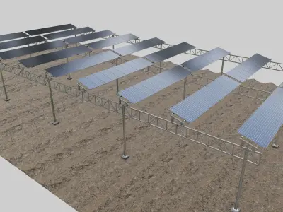 Solar Steel Construction For Farms Type-1 3D model