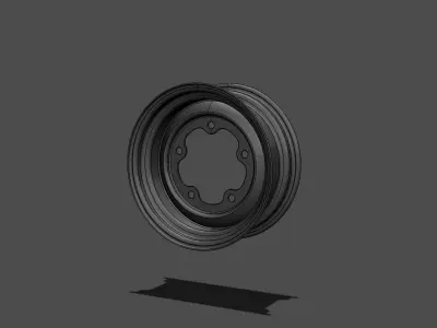 Firestone Whitewall tyre and Rim 3D model