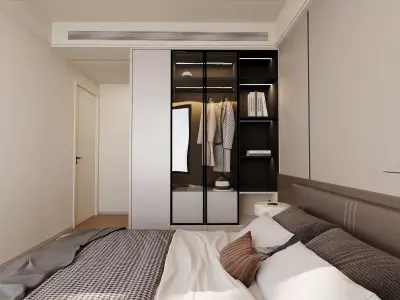 Modern Neutral Master Bedroom 3D model