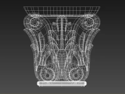 Carved corbel 3D model 3D model