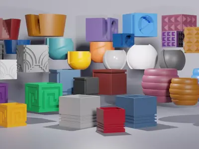 3D Printed Minimalist Flower Pots  3D print model