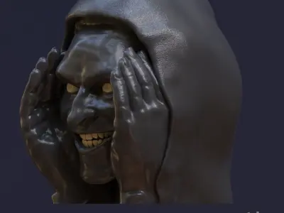 Scary Window Creeper Halloween Model of William Dafoe Willem 3D print model