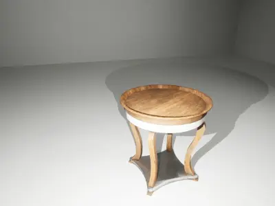 Round end table 3D model 3D model