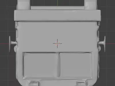 Stylized low-poly 3D model of a classic American school bus 3D print model