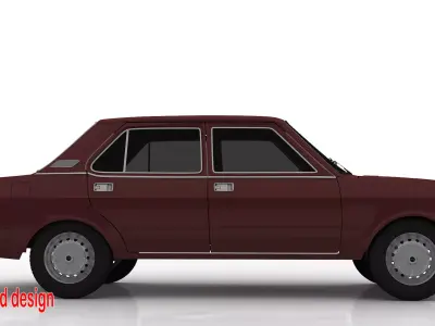 fiat 132 out no interior 3ds max  3D model