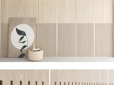 Decorative wall panel set 20 3D model