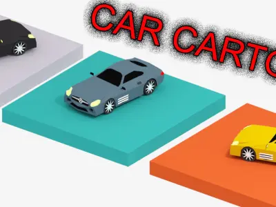  low poly mercedes sls Low-poly 3D model