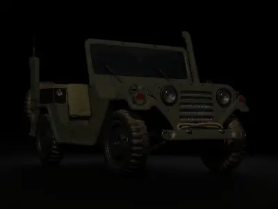  Jeep m151 military vehicle 3D model
