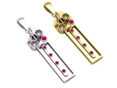 Mech Tech Bar Pendant Mechanica 3D Printable Model 3D print model