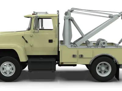 L9000 Single Axle Tow Truck  with Holmes 750 Wrecker 3D model