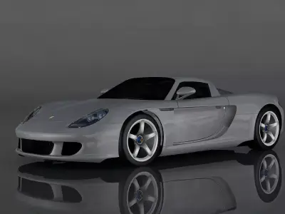 Porsche Carrera GT Low-poly 3D model