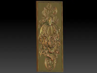 1 pumpkin CNC Relief Model 3D print model