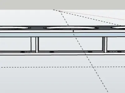 200SX triple Gauge support 52mm  3D model
