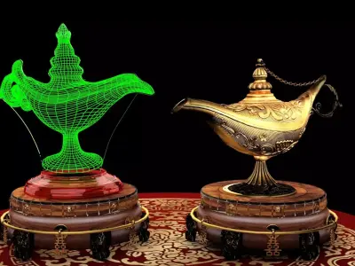 Chinese magic lamp  3D model