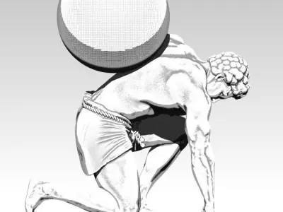 Man statue 3D print model