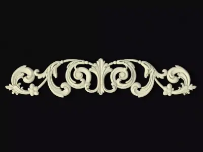 Central decor ornament for furniture 3D model 396