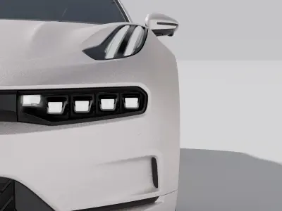 Zeekr 001 Low-poly 3D model