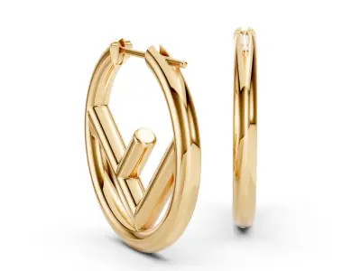 Fendi Earrings 3D print model