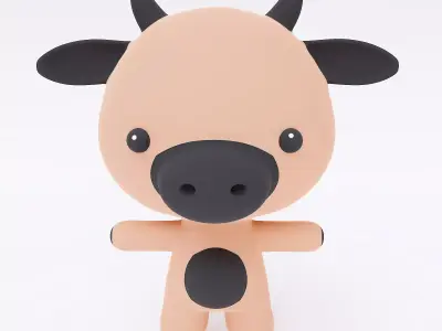 Cartoon cow 3d model  3D model