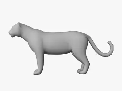 Low Poly Leopard panther Low-poly 3D model