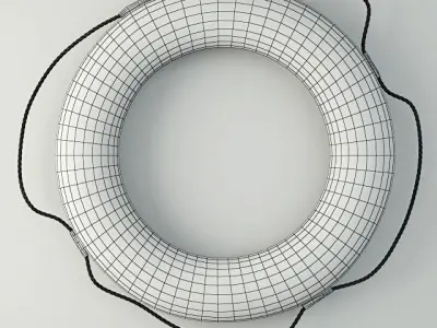 Nautical Gig Harbor Life Preserver 3D model