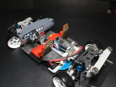 Workable interior parts for drift RC car 3D print model
