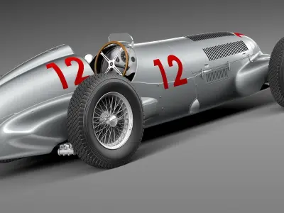 Mercedes-Benz W125 Grand Prix Race Car 3D model