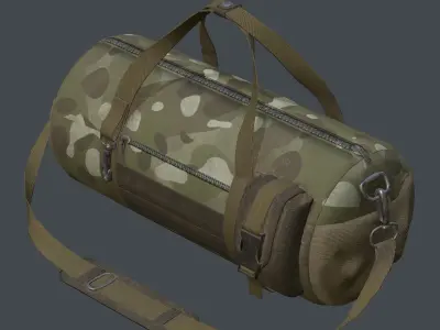 Soldier Sport Camuflage Bag Low-poly 3D model