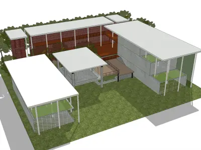 Draft concept for office building 3D model