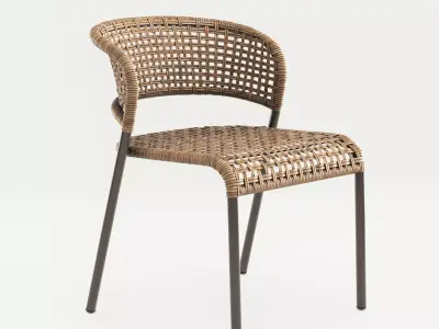 Natural Rattan Chair 3D model