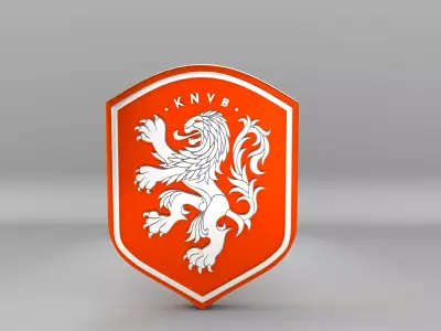 Netherlands National Soccer Team Logo 3D model